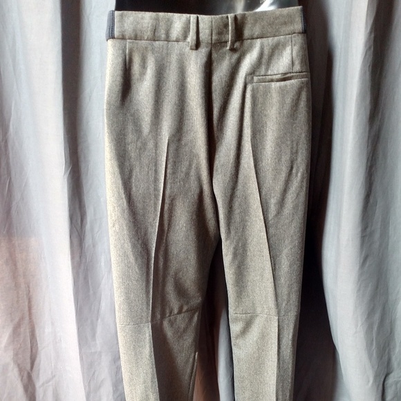 ALEXANDER MCQUEEN Men's Gray Wool Pants/Flat Front - Picture 7 of 8